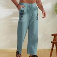 thumbnail image 2 of Aimik Up to 65% off Jogger Pants Men Oversized Sweatpants Y2K Baggy Trousers Loose Harem Pants Cozy Palazzo Pants Activewear Pockets Green L, 2 of 6