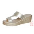 thumbnail image 4 of Wensltd Spring Summer Wedge Sandals Women Thick Sole Lightweight Comfortable Beach Casual Outdoor Wide Width Sandals, 4 of 9