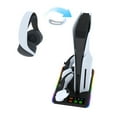 thumbnail image 4 of New PS5 Slim Multifunctional Cooling Stand with RGB Lights - 3-in-1 Dual DualSense Charger + Headphone Hook, Quiet Fans, Anti-Slip Base, Overcharge Protection | PS5 Slim Accessories, 4 of 6