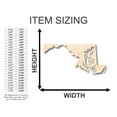 thumbnail image 2 of Unfinished Wood Maryland Shape - State - Craft - up to 46"  DIY 6" / 1/2", 2 of 3