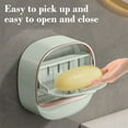 thumbnail image 5 of ZZkhGO Wall Soap Box, Non-Perforated Soap Holder, Flip-Cover Soap Dish for Bathroom Shower Sink Counter, 5 of 6