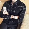 thumbnail image 4 of Camisas para Hombre Camisa de Hombre de Negocios a Cuadros Blanca Hipster con Mangas Moda 2024 I Tops Originales Normales Alta Calidad Lujo, 4 of 5