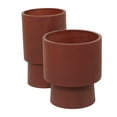 thumbnail image 5 of DecMode 17", 14"H Red Magnesium Oxide Planter (2 Count), 5 of 8