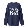 thumbnail image 2 of longantii Crewneck Sweatshirts for Women Long Sleeve Game Day Unisex Tops Loose Fit Football Print Apparel Lightweight Fall Spring Vacation Clothing Blue S, 2 of 3