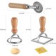 thumbnail image 3 of Molde para ravioles con rueda rodante, molde para pasta con mango de madera y borde estriado, cortador de ravioles y almohadilla de prensa, para pasta, ravioles, lasaña (juego de 3 con cortador de galletas) Excelente Rendimiento ER000051SX, 3 of 5