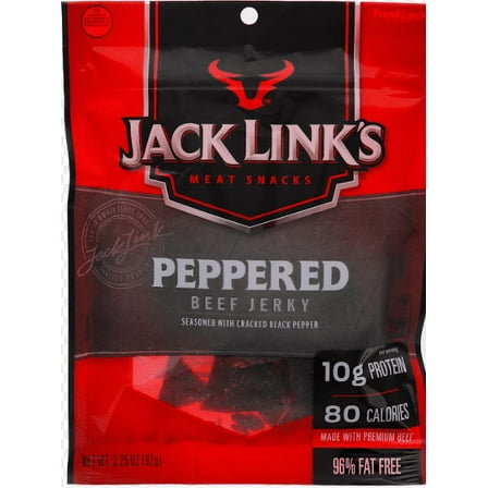 Jack Link Beef Jerky, Peppered - Bag, Count 1 - Jerkys / Grab Varieties & Flavors