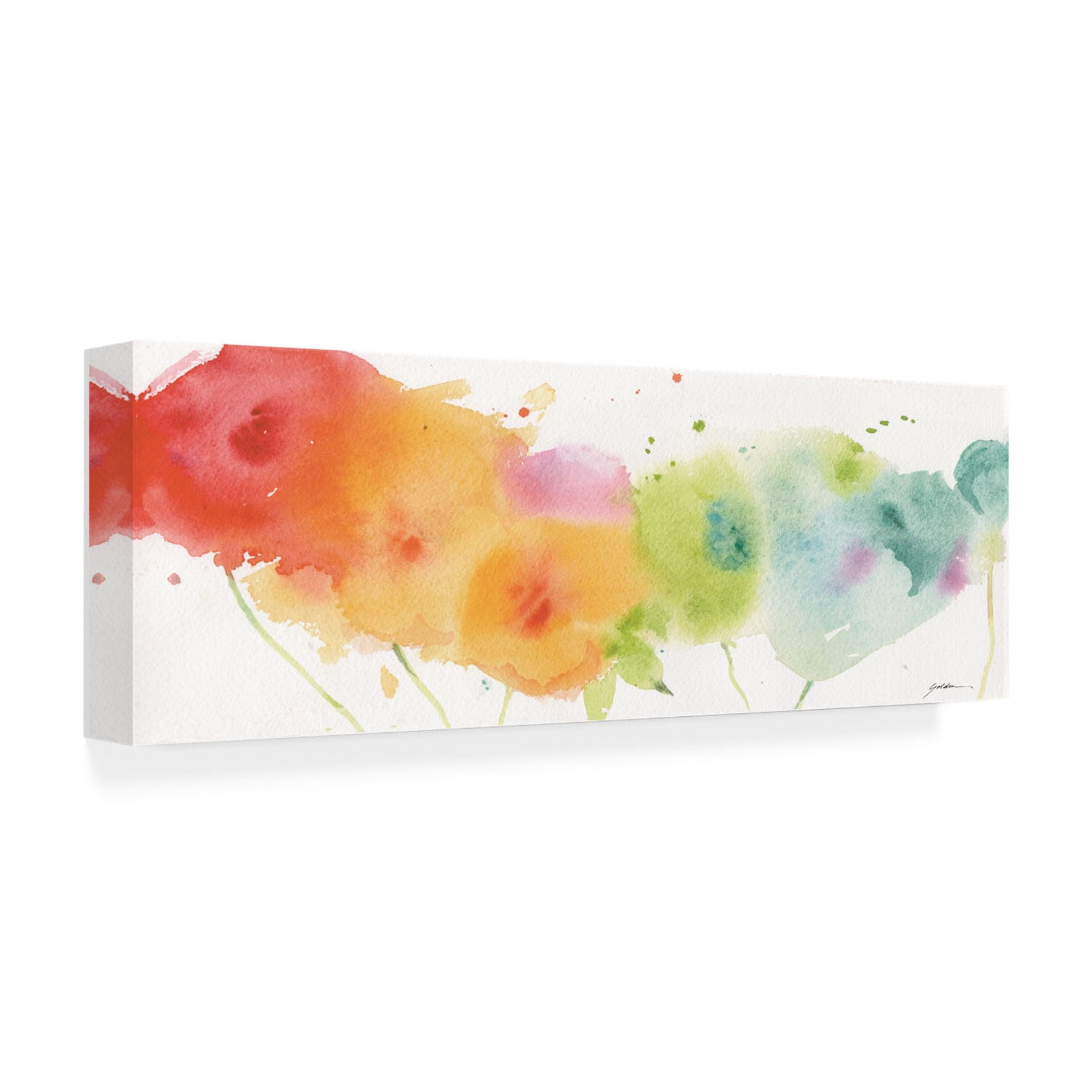 Canvas Wall Art - Sheila Golden 'Over the Rainbow' Wall Art for Living Room, Bedroom, or Office Décor by Trademark Fine Art - 19 x 6 Inches