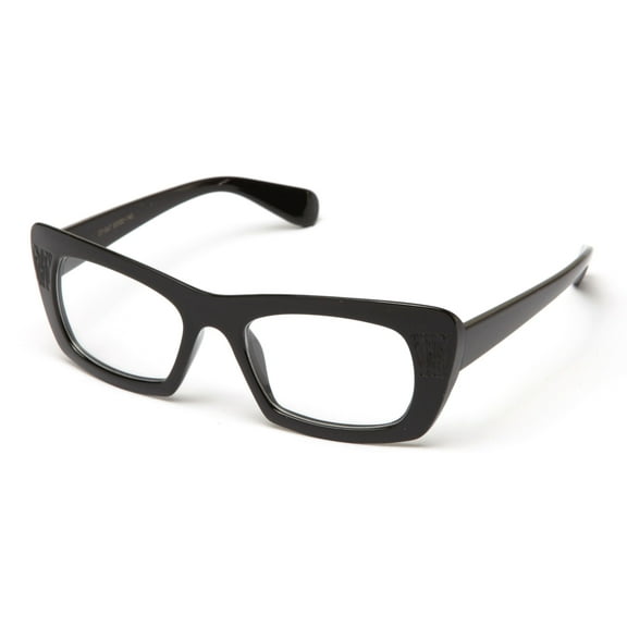 Newbee Fashion - Thick Frame Cateye Celeb Fashion Clear Glasses