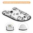 thumbnail image 3 of Slippers for Women, Sketch Cartoon Cat and Cat Paw Womens Slippers Fuzzy Winter House Shoes, Soft Anti-Skid Slippers Indoor and Outdoor, 3 of 5