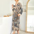 thumbnail image 3 of Women's Slim Dresses A-Line Dress Long Style Elegant Atmospheric 3D Print Casual Loose Long Sleeve Dress Autumn Winter Women's Dresses Trend 2025 Beige L, 3 of 6