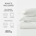 thumbnail image 4 of Duvet Cover Set - Ultra Soft & Breathable - Light Gray Rugged Striped for Queen Size Bedding by Comfort Canopy, 4 of 13