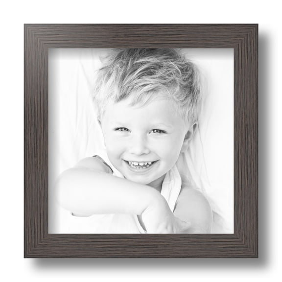 ArtToFrames 8x8" Melinga Oak Gray Picture Frame, Gray Wood Poster Frame, with Regular Glass and Foam Backing 3/16 inch (FBPL-4657)
