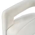 thumbnail image 6 of Modern Velvet Upholstered Accent Arm Chair, Ivory White, 6 of 8