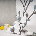 thumbnail image 5 of Classical Embroidery Jacquard Teal Leaf Pattern Square Decorative Throw Pillow Case Cushion Cover 18x18 inch, 5 of 6