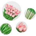 thumbnail image 3 of Morttic 10pcs Artificial Tulip Silk Flowers 13.4" for Chirstmas Holiday Home Decorations Centerpieces Arrangement Wedding Bouquet (Pink), 3 of 6