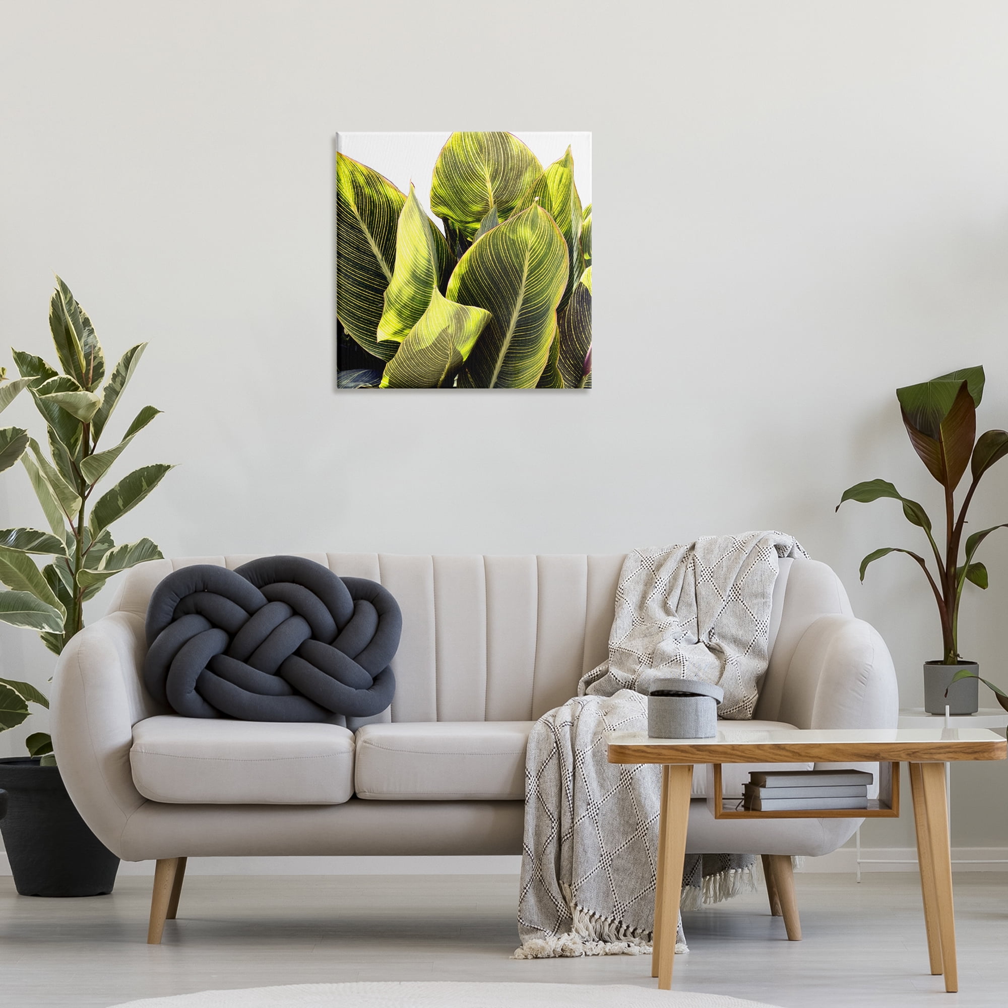 Stupell Industries Bright Tropical Leaves Botanical & Floral Painting Gallery Wrapped Canvas Art Print Wall Art, 24 x 24