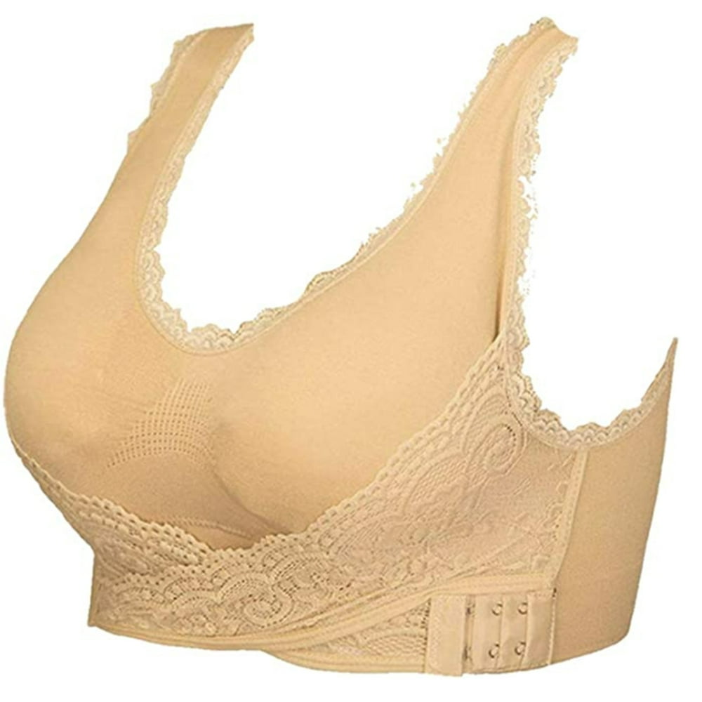 Binwwede Binwwede Front Cross Side Buckle Lace Bra Breathable for