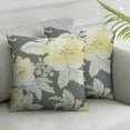 thumbnail image 2 of Heduofu  Home Decoration Throw Pillow Covers Yellow Gray White Floral Pillowcases Square Two Sides Print Set of 2 White, 2 of 6