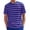 Blue, variant on Mens Short Sleeve T-Shirts Striped Casual Crewneck Basic Shirt Color Block Stretch Summer Beach Tees Blue L