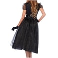 thumbnail image 4 of Inleife Womens Summer Dresses Fashion Women Comfortable Casual Belt Solid Color Turndown Collar Short Sleeve Round-Neck Mid-Calf Dress, 4 of 4