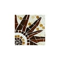 thumbnail image 3 of Teal Island Designs Modern Black Round Outdoor Accent Side Table 14" Wide Brown Sunburst Mosaic Tabletop for Front Porch Patio House, 3 of 8