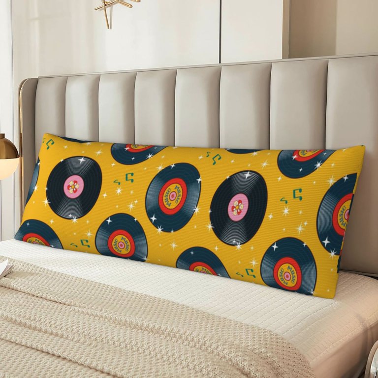 Naloa Retro Vinyl Records Super Soft 20x60 Body Pillow Case,Long - Main Image