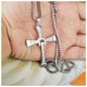 thumbnail image 4 of Collares Catolicos SacredDiamon02 2Pzas Plata Collar Cruz Dije 3.5x5.5cm Metal., 4 of 5