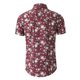 thumbnail image 2 of CamiHawaiaDe PlaEstampado Floral Con Botones ManCorCamiDe Verano PaHombres Borgoña-Estampado Floral Ro56, 2 of 6