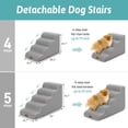 thumbnail image 2 of Escaleras para Perros COZY KISS para Perros Pequeños 50 cm de Alto, 5 Peldaños Gris, 2 of 8
