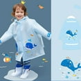 thumbnail image 2 of TAIAOJING Toddler Summer Autumn Boys Girls Plain Color Buttoned Thick Poncho Raincoats Rain Ponchos Soft 6-8Y, 2 of 4