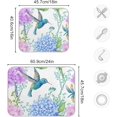thumbnail image 3 of Dish Drying Mat Watercolor Floral Hummingbird Microfiber Kitchen Dish Mat Super Absorbent Dish Drainer Mat Fast Drying Heat-resistant Drying Mat for Kitchen Counter, 16"x18", 3 of 7