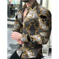 thumbnail image 1 of Chemise Homme Rétro Rue Printemps/été Automne/hiver Mode Imprimé 3D Chemise Homme Manches Longues Bouton Haut, 1 of 5