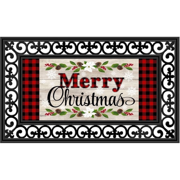 Evergreen Flag Seasonal Sassafras Interchangeable Mat and Tray Christmas Sentiments