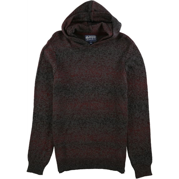American Rag Mens Ombre-Stripe Hoodie Sweatshirt, Red, Large