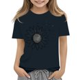 thumbnail image 5 of Grblisyd Shirts for Girls 10-12 Years Kids Loose Sunflower Printed Summer Graphic Tops Crewneck Short Sleeve Butterfly Tees, 5 of 6