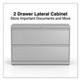 thumbnail image 3 of Alera Lateral File, 2 Legal/Letter-Size File Drawers, Light Gray, 42" x 18.63" x 28", 3 of 9