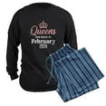 thumbnail image 6 of CafePress - Queens Are Born In February 29Th - Men's Long Sleeve Loose Fit Cotton Dark Pajama Set, 6 of 7