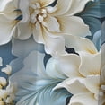 thumbnail image 4 of Designart "Foggy Blue Floral Damask I" Damask Blackout Curtain Single Panel, 4 of 4