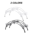 thumbnail image 5 of 3 Potted White / Black Wrought Iron Flower Stand & Plant Stand Shelf Flower Pot Flower Display Stand For Balcony Terrace Indoor Outdoor Patio Garden, 5 of 8