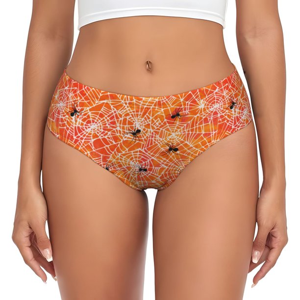 Balery Spider Ropa Interior de Algodón para Mujer con Dibujo – Braguitas Cómodas y Elásticas, Estilo Clásico-Medium