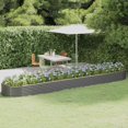 thumbnail image 2 of Cama de plantación elevada VidaXL, espaciosa para patio, 199,6 L, acero gris, 2 of 8