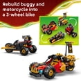 thumbnail image 5 of LEGO NINJAGO Kai and Cole's Combiner Vehicles - Building Toy for Boys & Girls, Ages 7+ - Transforming Toy Car & Motorcycle with 3 Minifigures - Gift for Birthdays - 71864, 5 of 8