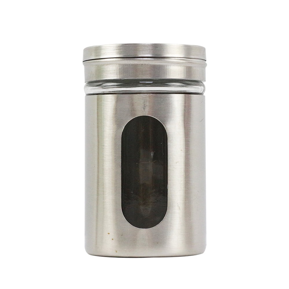 Stainless Steel Seasoning Bottle Container Airtight Kitchen Spice Pepper Jars 