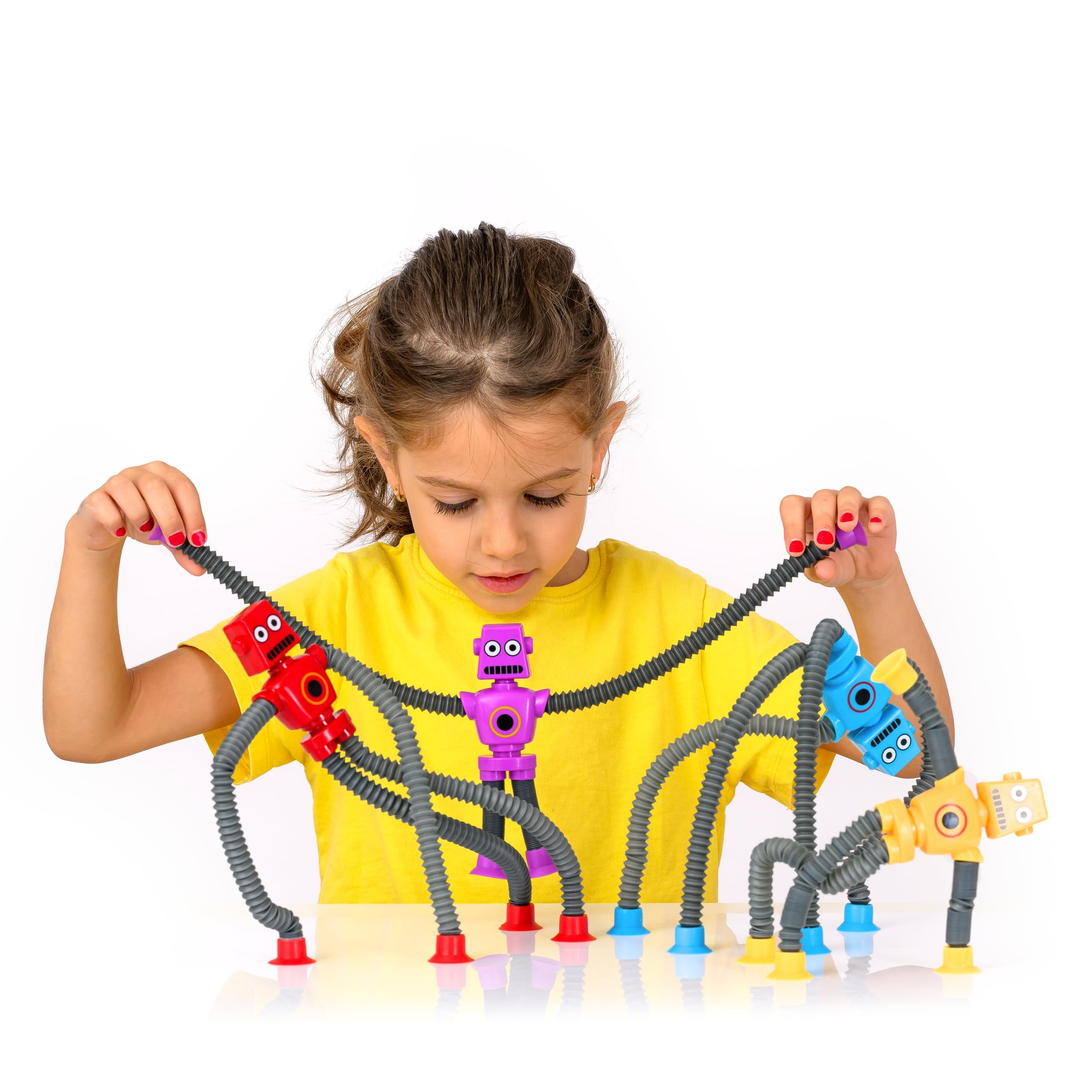 YUNOVA Mega 32pk Robot Pop Tube Bundle - Extra-Thick Sensory Toys for Autism & ADHD, School/Clinic Bulk Therapy Toys, BPA-Free Durable Fidgets with Tactile Stimulation (Ages 3-14)