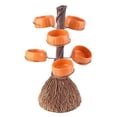 thumbnail image 1 of Soporte para cuencos de aperitivos con forma de calabaza de Halloween, soporte para cuencos de postre con decoración de escoba de bruja para mesa de comedor, 1 of 14