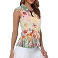 thumbnail image 4 of Whosucclay Butterfly Rose Pattern Women's Golf Shirts for Womens, V Neck Tennis Shirts Soft Elastic Women's Golf Shirts, 4 of 7