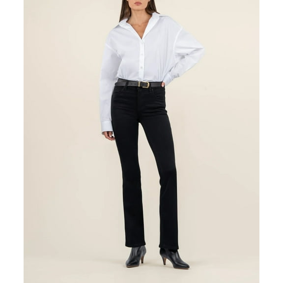KUT from the Kloth Natalie High Rise Bootcut Jeans in Black