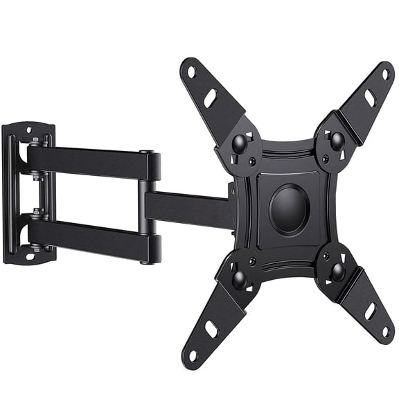 MountFTV Full Motion TV Wall Mount 360°Rotation Bracket for 13-42 Inch TVs and Monitors, Supports Up to 44 lbs, Swivel Tilt Extension with Articulating Arms, Max 200x200mm