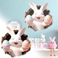 thumbnail image 2 of pdqouc 11.81 Inch 3D Easter Bunny Wall Sticker, Funny Breakthrough Design, Cute Spring Decor for Bathroom, Home & Festival Scene, 2 of 9