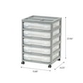 thumbnail image 2 of IRIS 5-Case Craft Storage Cart with Organizer Top and wheels for Scrapbooking, Gray, 2 of 12